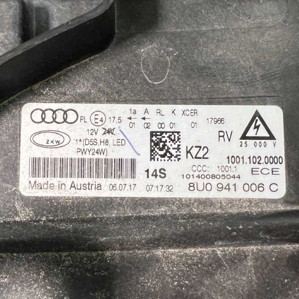 forlygte til Audi Q3 (8U) - 8U0941006C - Denparts ApS